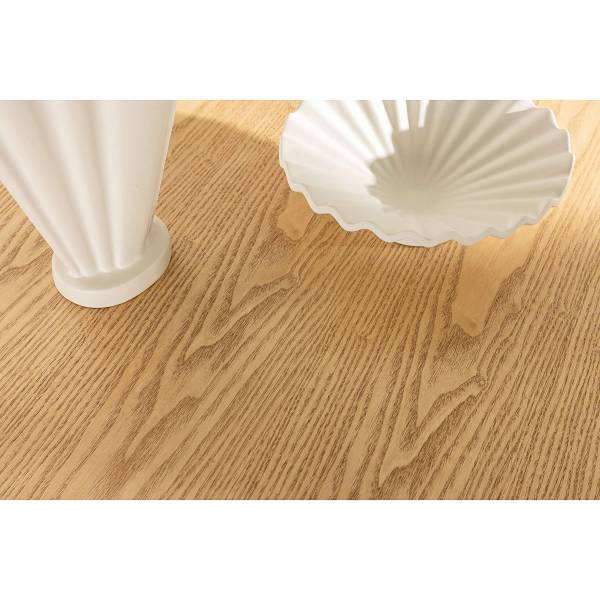 Furnierter Esstisch Jakwan Beige - Holzwerkstoff