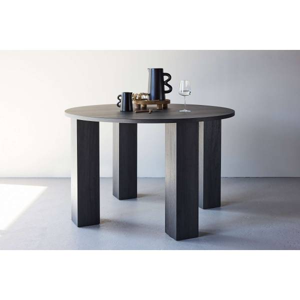Esstisch Pazote Schwarz - Holzwerkstoff - 120 x 75 x 120 cm