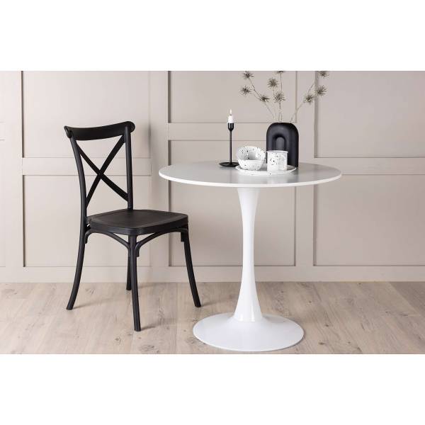Bistrotisch Fetana Weiß - Holzwerkstoff - 80 x 75 x 80 cm