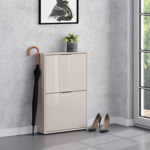 Schuhkipper Torony - 60 cm Glas - Kaschmir - Höhe: 93 cm