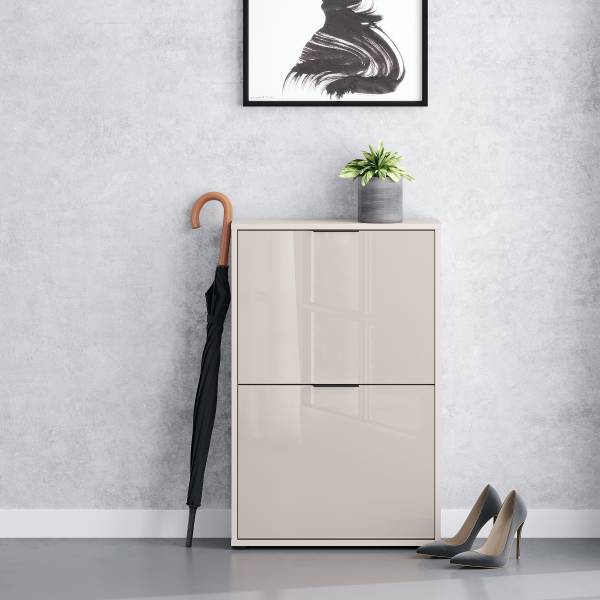Schuhkipper Torony - 60 cm Glas - Kaschmir - Höhe: 93 cm