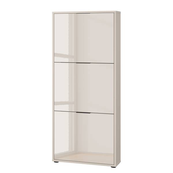 Scarpiera Torony - 60 cm Vetro - Cashmere - Altezza: 137 cm