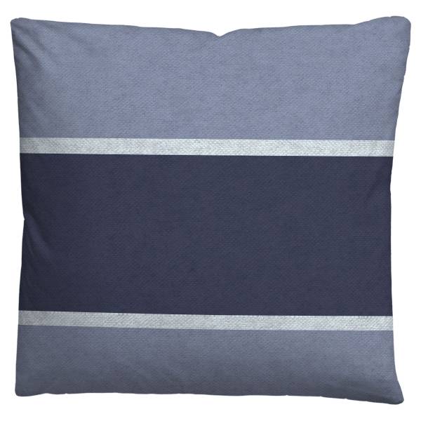 Flanell-Bettwäsche Blockstreifen Flanell - Marineblau - 135 x 200 cm + Kissen 80 x 80 cm