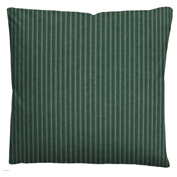Linge de lit rayures tissées 10 - Vert - 135 x 200 cm + oreiller 80 x 80 cm