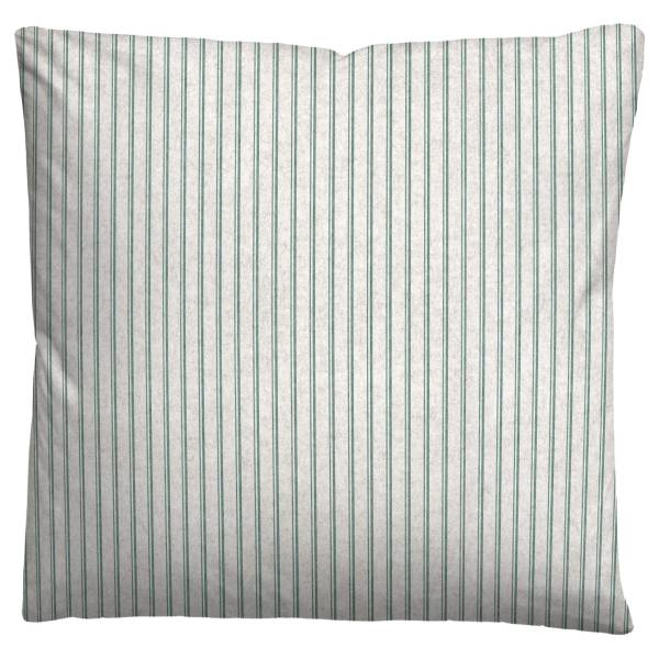 Linge de lit rayures tissées 10 - Vert - 135 x 200 cm + oreiller 80 x 80 cm