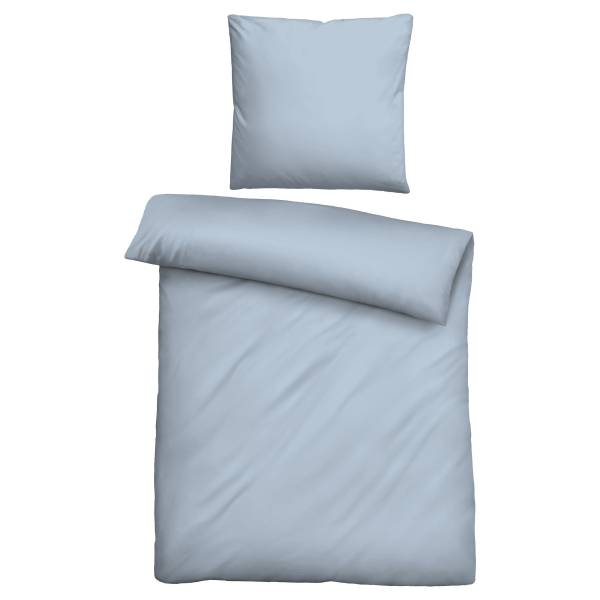 Tencel-flanellen beddengoed Uni flanel - pastelblauw - 135 x 200 cm + kussen 80 x 80 cm