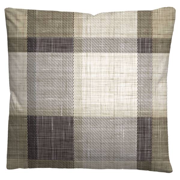 Bevertien beddengoed Ruit bevertien - taupe - 135 x 200 cm + kussen 80 x 80 cm