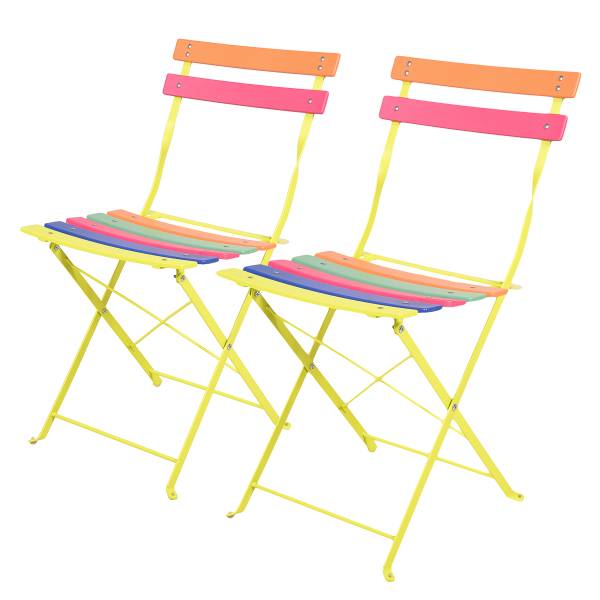 Klappstuhl Tivio 2er-Set Eisen - Multicolor