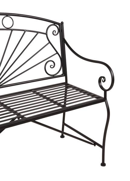 Gartenbank Pago Stahl - Schwarz