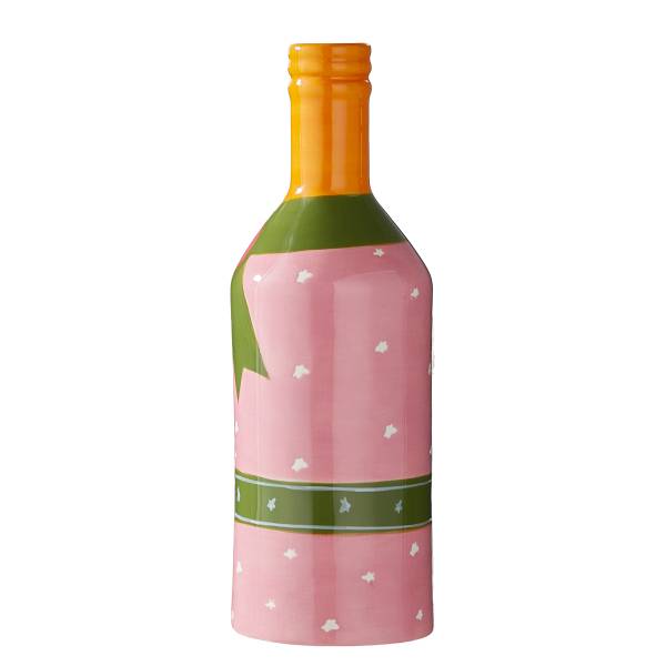 Vase SIP Flasche Steinzeug - Pink/Grün