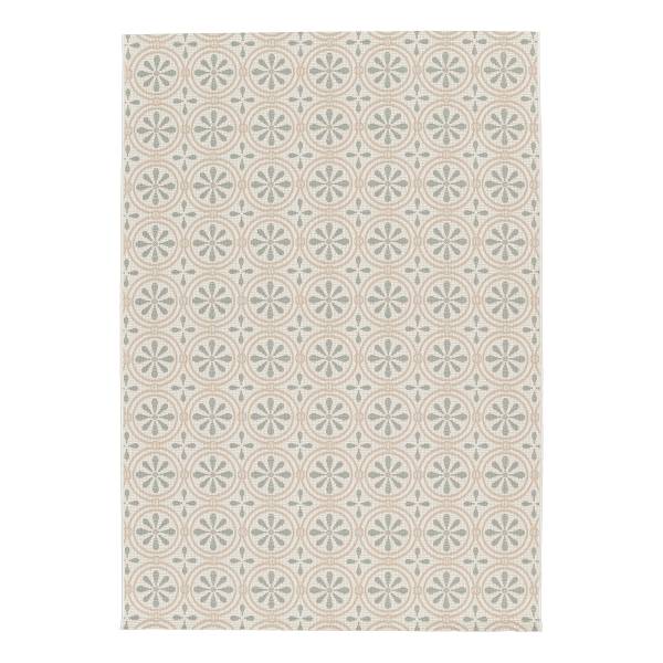 In- und Outdoorteppich Svari Kunststoff - Beige / Grün - 120 x 170 cm