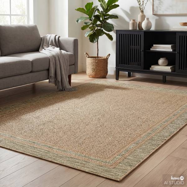 In- und Outdoorteppich Aidie Polypropylen - Beige - 200 x 290 cm