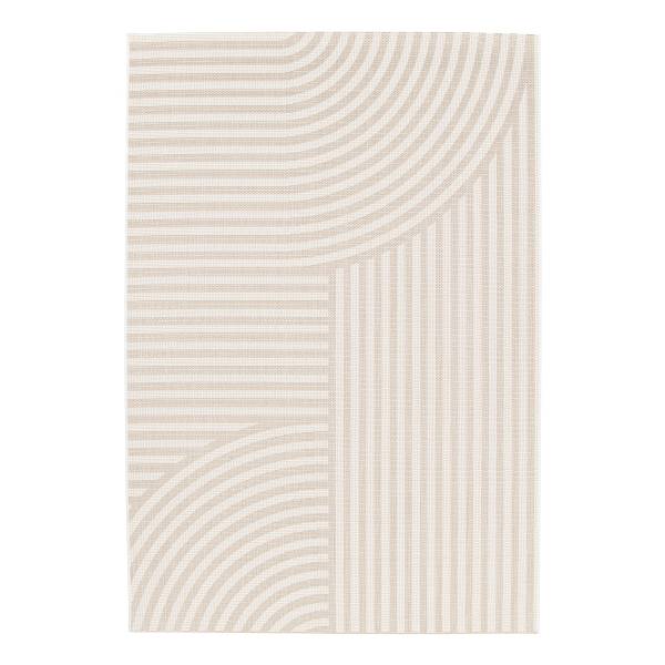 In- und Outdoorteppich Mesya Kunststoff - Beige - 120 x 170 cm