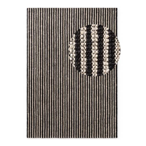 Tappeto di iuta Ebony Iuta - Nero / Bianco - 160 x 230 cm