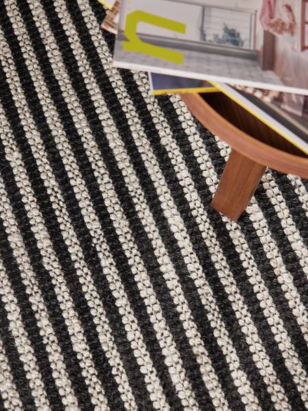 Tappeto di iuta Ebony Iuta - Nero / Bianco - 160 x 230 cm