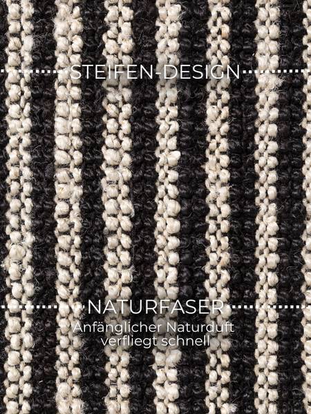 Tappeto di iuta Ebony Iuta - Nero / Bianco - 160 x 230 cm