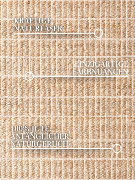 Juteteppich Birka Jute / Baumwolle - Goldbraun - 120 x 170 cm