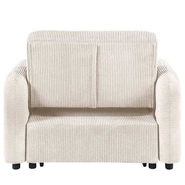 Schlafsessel SOLAY Cordstoff Lola: Altweiß