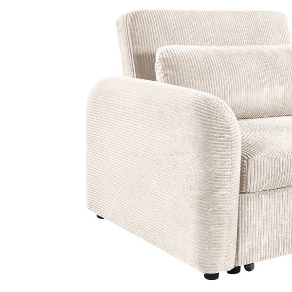 Schlafsessel SOLAY Cordstoff Lola: Altweiß