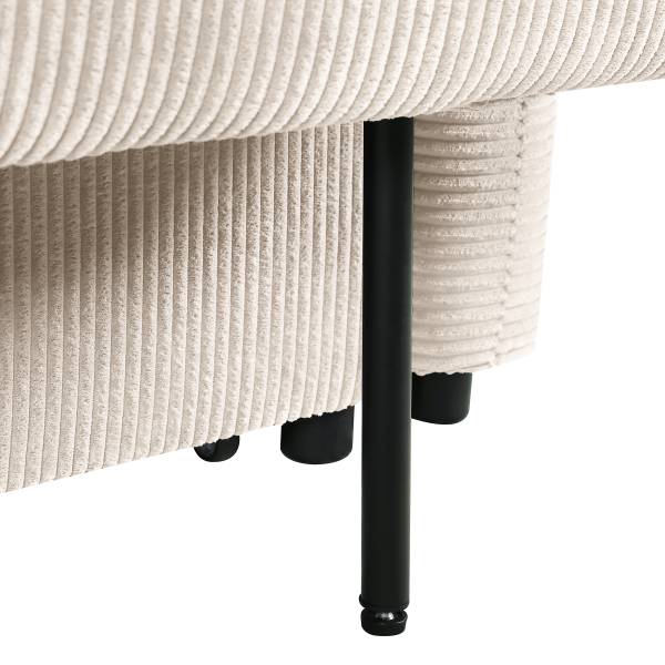 2-Sitzer Sofa SOLAY mit Schlaffunktion Cordstoff Lola: Altweiß