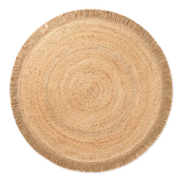 Juteteppich Nuru rund Jute - Beige - Durchmesser: 200 cm