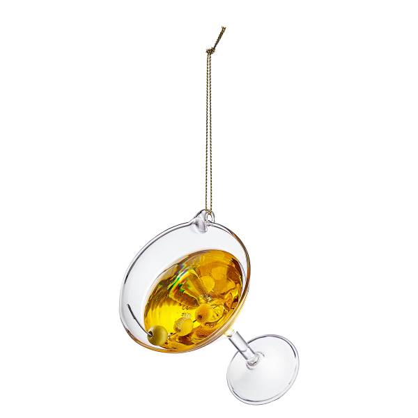 Baumanhänger HANG ON Martini Borosilikatglas - Gelb
