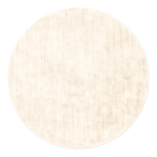 Viskoseteppich Jane rund Viskose / Baumwolle - Ivory - Durchmesser: 120 cm