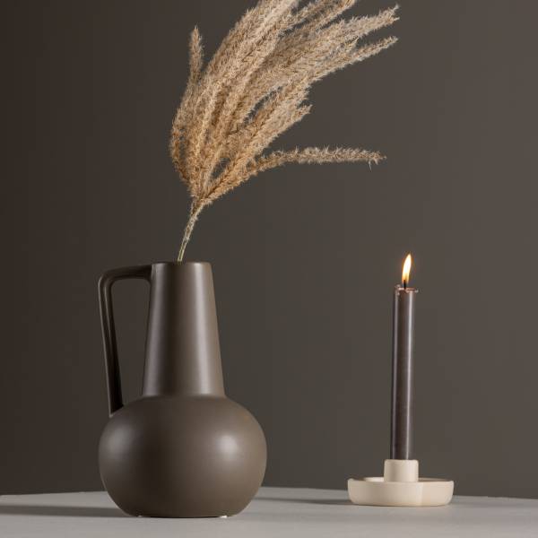 Vase Lane grès - marron