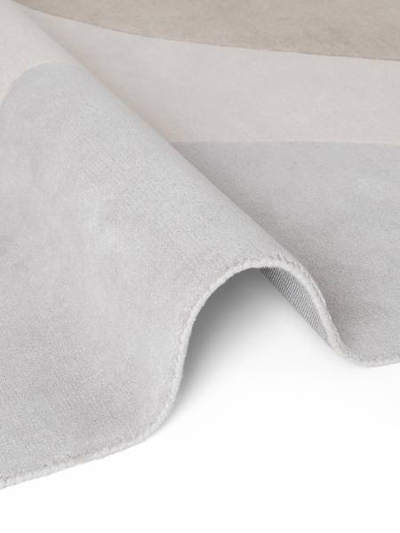 Wollteppich Clarissa Wolle / Baumwolle - Blau / Beige - 200 x 300 cm