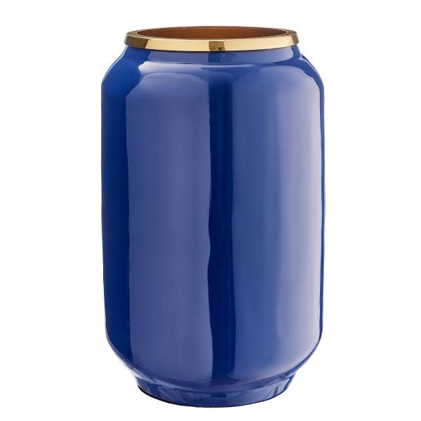 Vaas NAYANA oog ijzer/messing - blauw