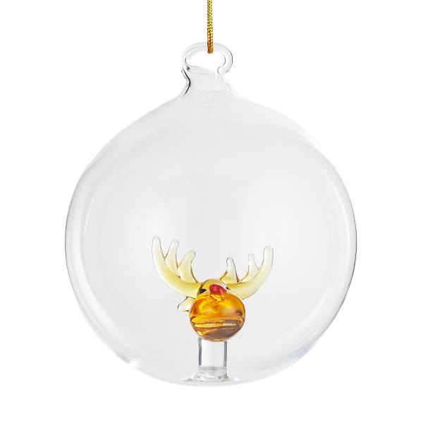 Glaskugel HANG ON Rentier Borosilikatglas - Transparent