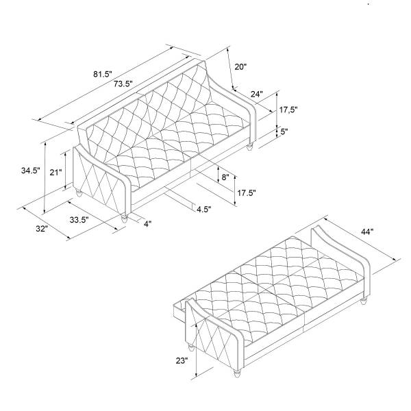 Schlafsofa Ushau Grau