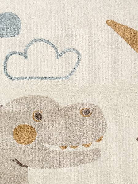 Tapis enfant Dino Polypropylène / Jute - Crème - 120 x 170 cm