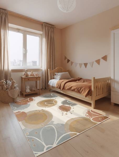 Kinderteppich Marigold Polypropylen / Jute - Creme / Braun - 120 x 170 cm