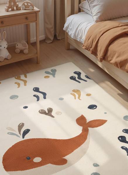 Kinderteppich Moby Polypropylen / Jute - Creme - 200 x 290 cm