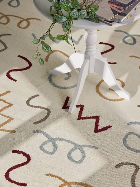 Kindervloerkleed Fiete polypropeen/jute - crèmekleurig - 120 x 170 cm