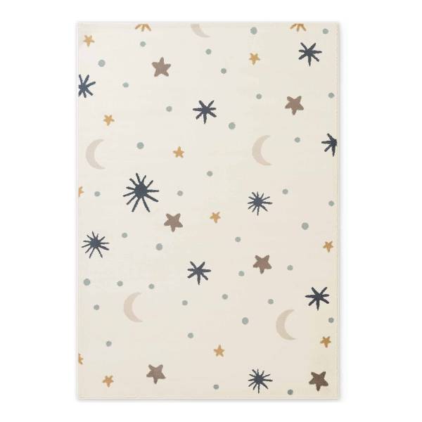 Kinderteppich Moony Polypropylen / Jute - Creme - 120 x 170 cm