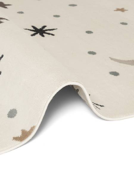 Kinderteppich Moony Polypropylen / Jute - Creme - 120 x 170 cm