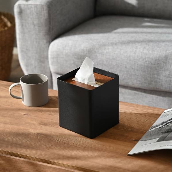Taschentuchbox Rin Würfel Schwarz
