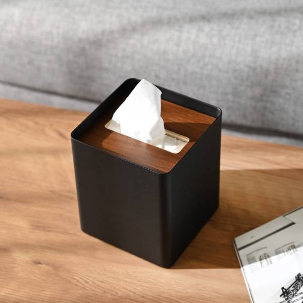 Taschentuchbox Rin Würfel Schwarz