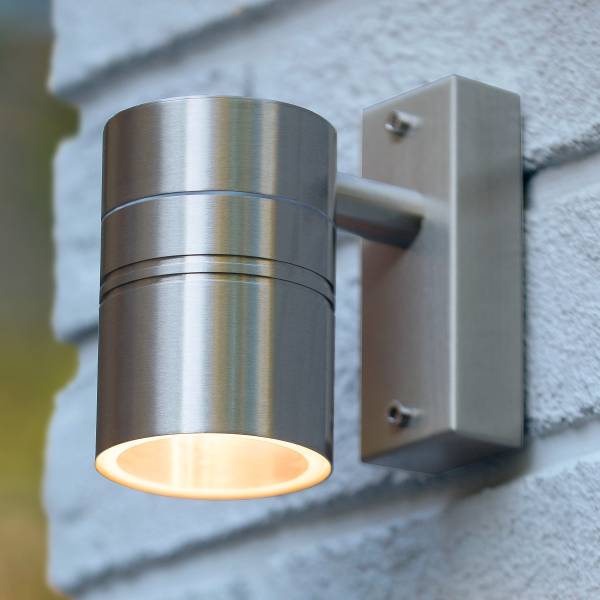 LED-Außenwandleuchte Arne Typ C Stahl - Silber