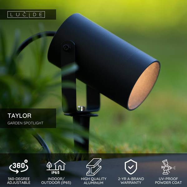 Wegeleuchte Taylor Aluminium - Schwarz
