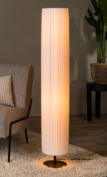 Stehleuchte Fold Typ A Aluminium / Polyester - Weiß - Höhe: 120 cm