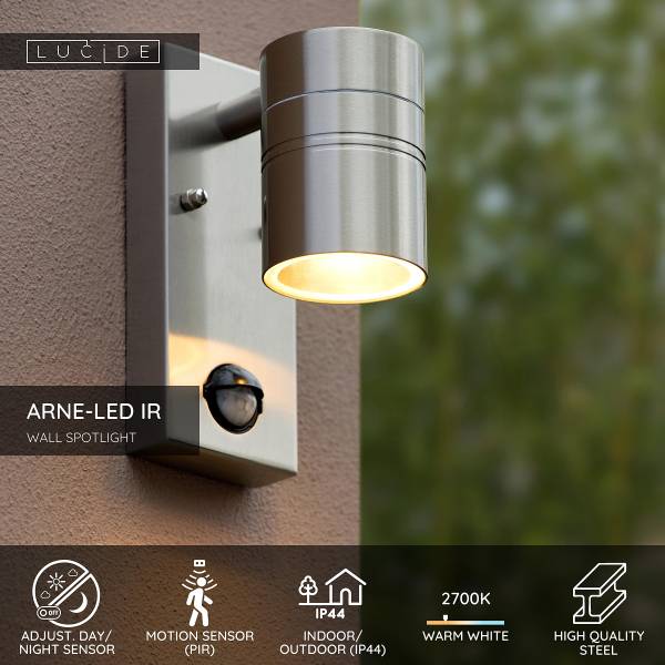 LED-Außenwandleuchte Arne Typ A Stahl - Silber