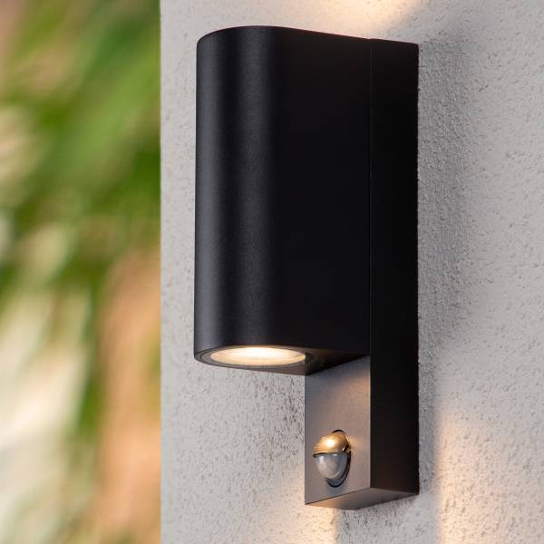 Außenwandleuchte Zaro Typ D Aluminium - Schwarz - Höhe: 23 cm