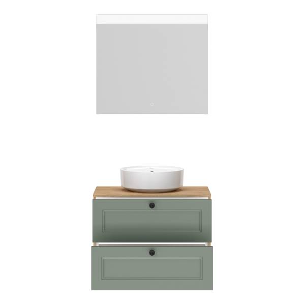 Badset Cascada 2-teilig Kombi A Schilfgrün - Breite: 80 cm