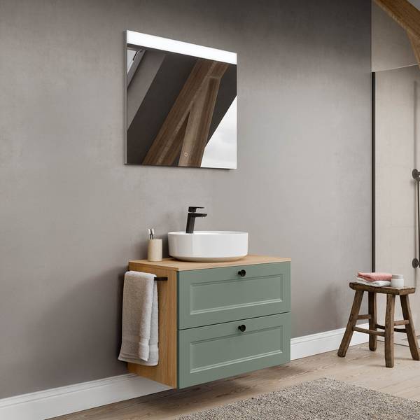 Badset Cascada 2-teilig Kombi A Schilfgrün - Breite: 80 cm