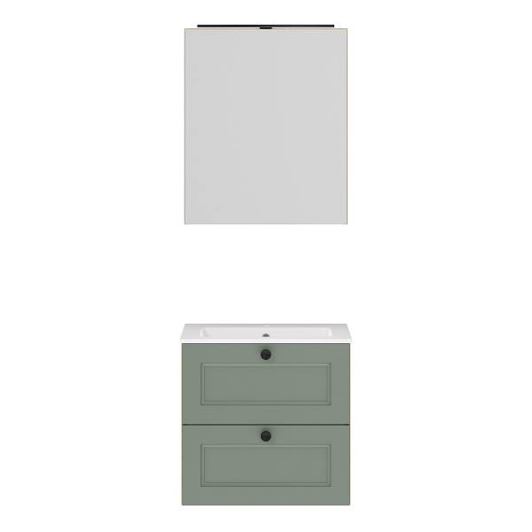 Badset Cascada 2-teilig Kombi G Schilfgrün - Breite: 60 cm