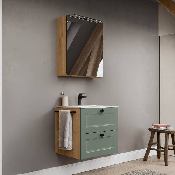 Badset Cascada 2-teilig Kombi G Schilfgrün - Breite: 60 cm