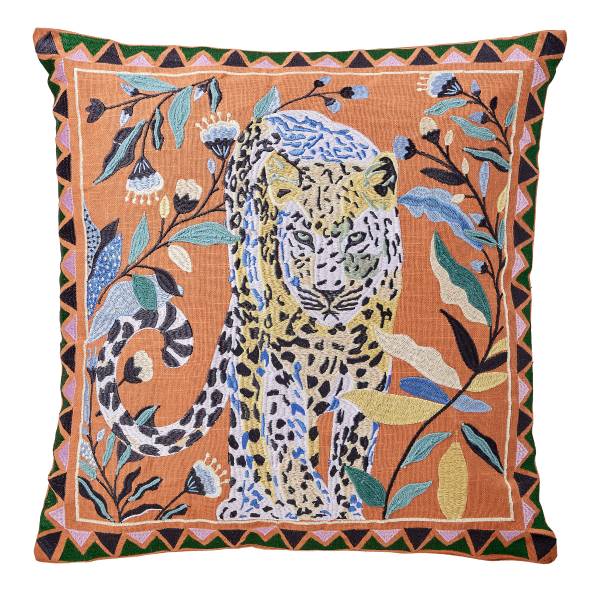 Kissen BOHEMIAN Tiger Baumwolle/Polyester/Andere - Orange